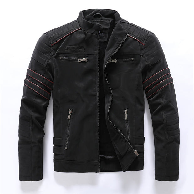 Men Fashion Pu Leather Jackets Coats